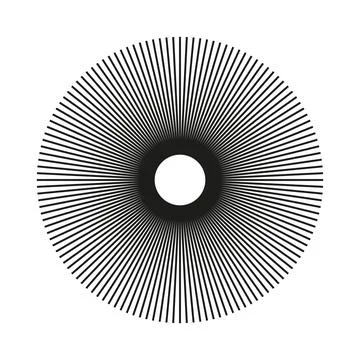 Sun star rays. Ray beam, burst. Sunburst flat element, radial stripes. Radial Illustrazione stock