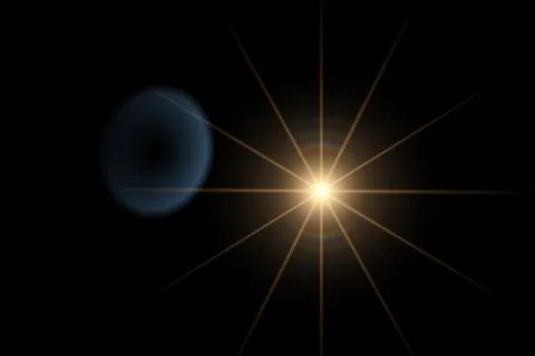 Sun star shape overlay Stock Photos
