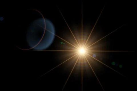 Sun star shape overlay Stock Photos
