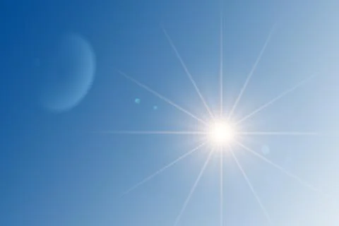 Sun star shape overlay Stock Photos