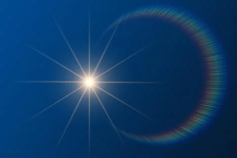Sun star shape overlay Stock Photos
