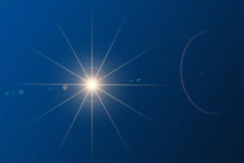 Sun star shape overlay Foto stock
