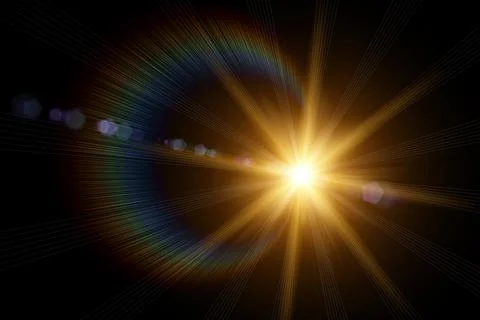 Sun star shape overlay Stock Photos