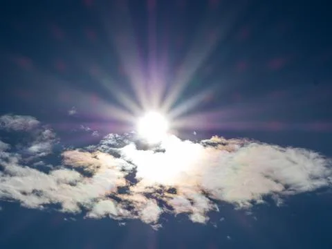 Sun star in the sky Stock Photos
