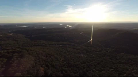 Sun starting to set on the horizon Stock-Footage 45630996