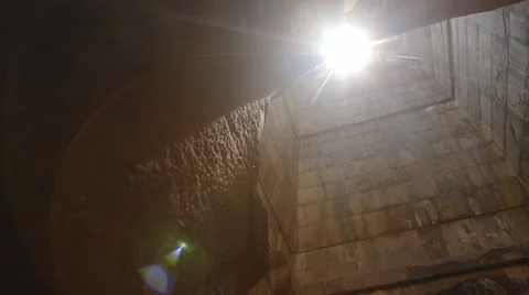The sun in the stone walls of an ancient temple Stock Footage 49408288