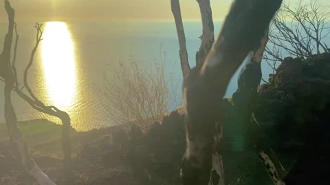 SUN AT STROMBOLI | DRONE SHOTS | SICILY | CINEMATIC AERIAL 2K Stock Footage 144113598