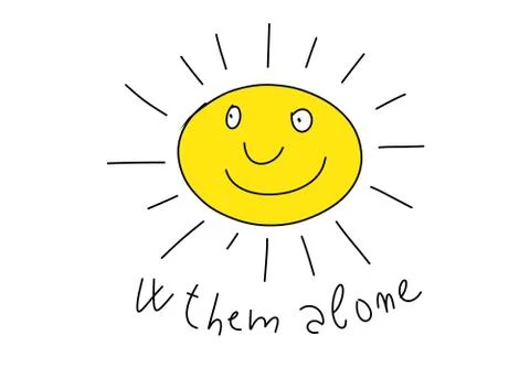 Sun  ,stylized comic book style humorist drawings Illustrazione stock