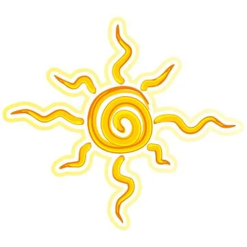 Sun stylized Stock Illustration