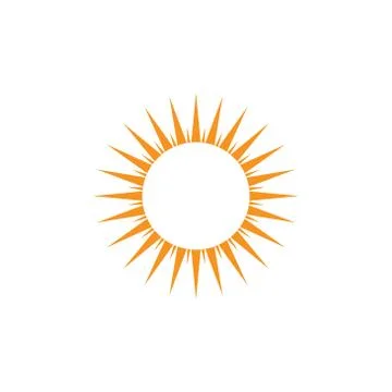 Sun summer icon vector template design 스톡 일러스트
