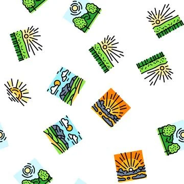 Sun summer sunlight light vector seamless pattern Stock Illustration