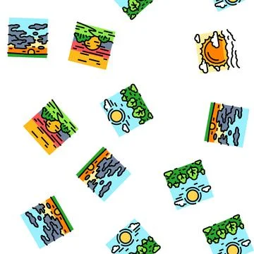 Sun summer sunlight light vector seamless pattern Stock Illustration