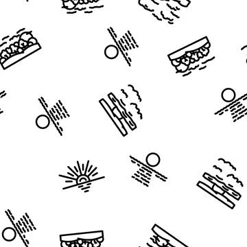 Sun summer sunlight light vector seamless pattern イラスト素材