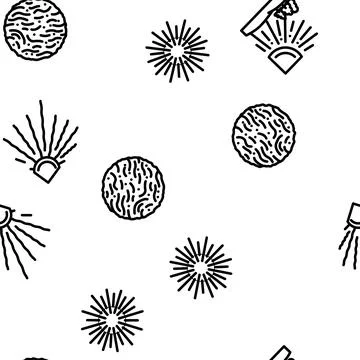 Sun summer sunlight light vector seamless pattern イラスト素材