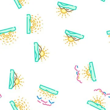 Sun summer sunlight light vector seamless pattern Stock Illustration
