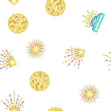 Sun summer sunlight light vector seamless pattern イラスト素材