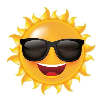 Sun With Sunglasses Stock Illustration