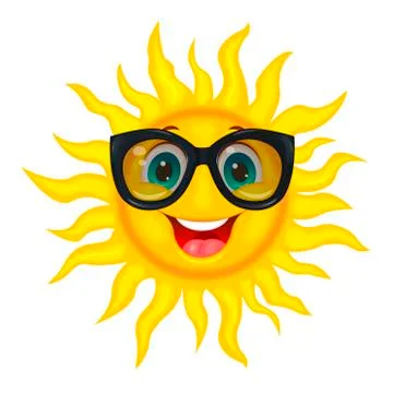 Sun in sunglasses Stock Illustration