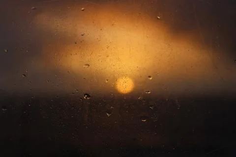 Sun at sunset after rain. Foto stock