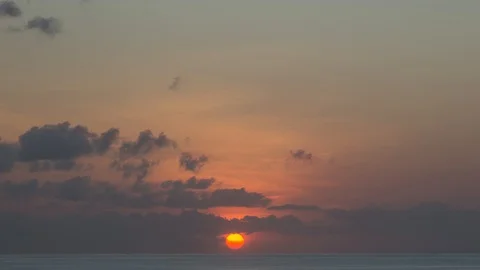 Sun - Sunset on The Beach Horizon Time Lapse Stock Footage 88641463