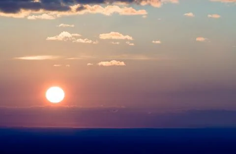 Sun at sunset cloudscape Foto stock