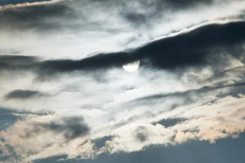 Sun at sunset cloudscape Foto stock