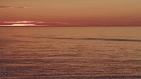 Sun With Sunset Sky. Evening Sunset Sky With Sun And Clouds In Red Tones. Stock Photos