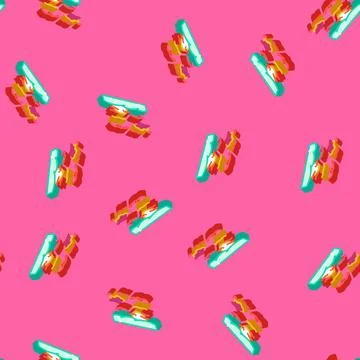 Sun sunset summer sunlight isometric icon seamless pattern Stock Illustration