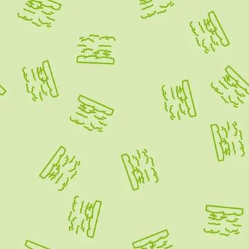 Sun sunset summer sunlight line vector seamless pattern Stock Illustration