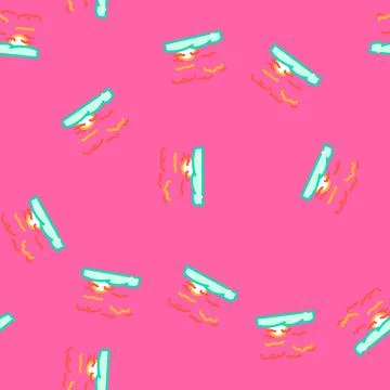 Sun sunset summer sunlight vector seamless pattern Stock Illustration