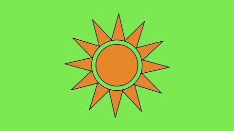 Sun Sunshine animated Looping Video Seamless Stock Footage 334641263