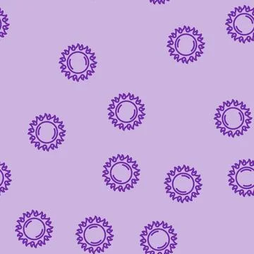 Sun sunshine summer sunlight line vector seamless pattern Illustrazione stock