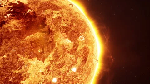 Sun Surface and Massive Fireball Explosions Seamless 03 Stock Footage 166317098
