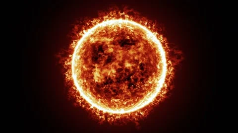 Sun surface and solar flares animation Stock Footage 55888324