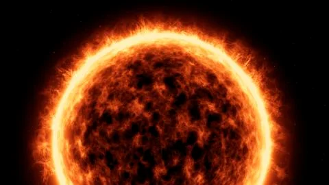 Sun Surface And Solar Flares Stock Illustration