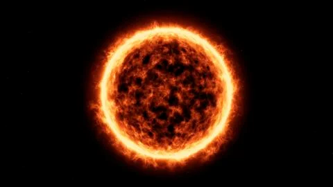 Sun Surface And Solar Flares Illustrazione stock