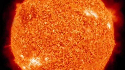 Sun Surface Animation Close Up Stock Footage 134782572