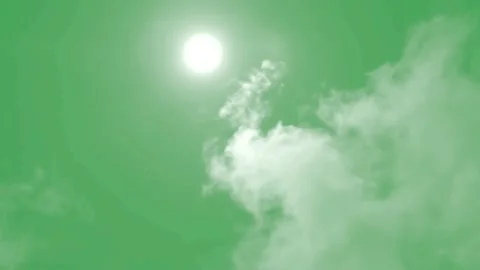 Sun surface with clouds with green screen rotation. Stock Footage 170434700