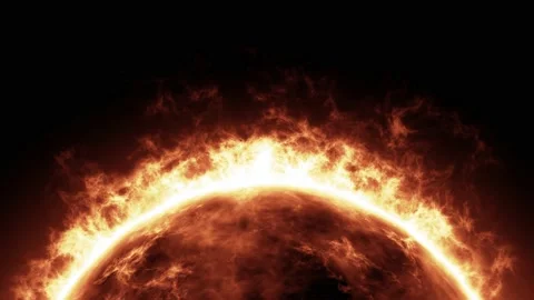 Sun surface with glowing sparks, gas and plasma Stock Footage 168255492