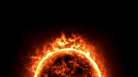 Sun surface loop view with solar flares Stock-Footage 92040849