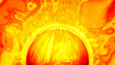 Sun surface with solar flares and liquid plasma. Stock Footage 107559950