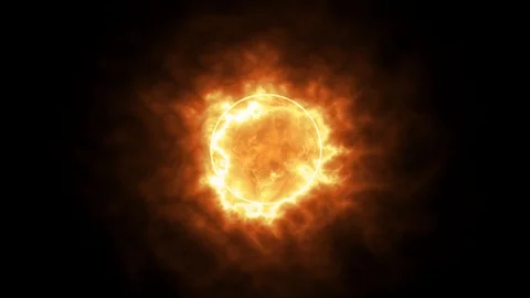 Sun surface with solar flares Stock Footage 100044154