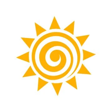 Sun swirl icon isolated. Vector illustration Stock Illustration