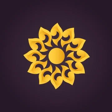 Sun symbol. Abstract vector illustration Stock Illustration