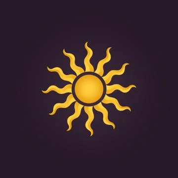 Sun symbol. Abstract vector illustration Stock Illustration