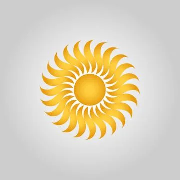 Sun symbol. Abstract vector illustration Stock Illustration