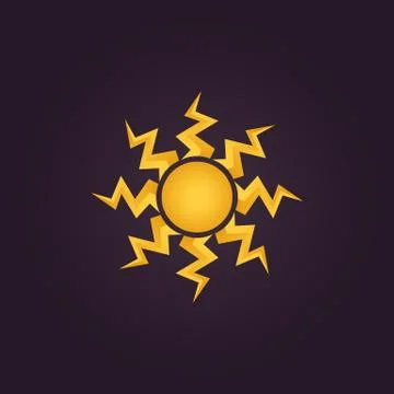 Sun symbol. Abstract vector illustration Illustrazione stock