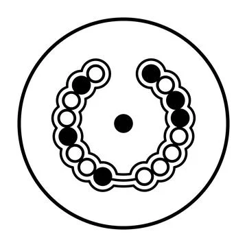 Sun symbol with binary letters IO, found in a crop circle pattern Stock Illustration