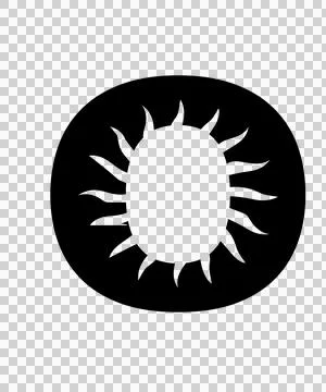 Sun Symbol In Circle Stockillustratie