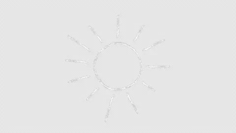 Sun symbol hand-drawn scribble animation. Pen marker doodle style. Sketched.. Stock Footage 275090366
